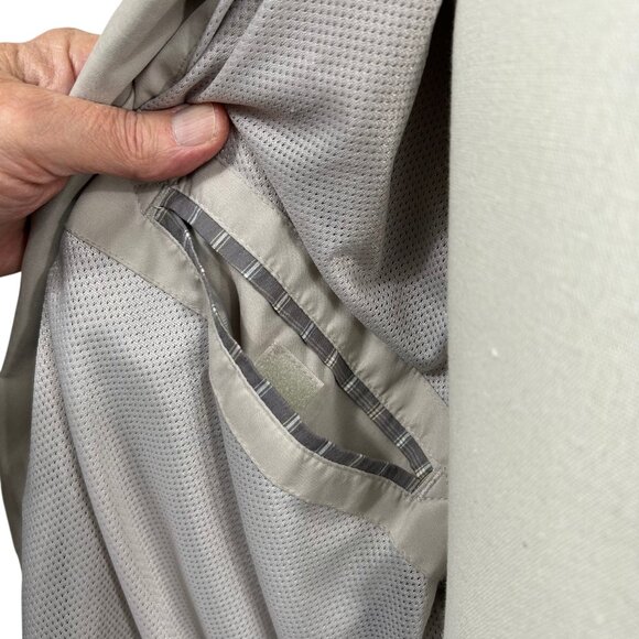 London Fog Gray Golf Microfiber Full Zip 7 Pocket Windbreaker Jacket Size XL - Picture 12 of 15